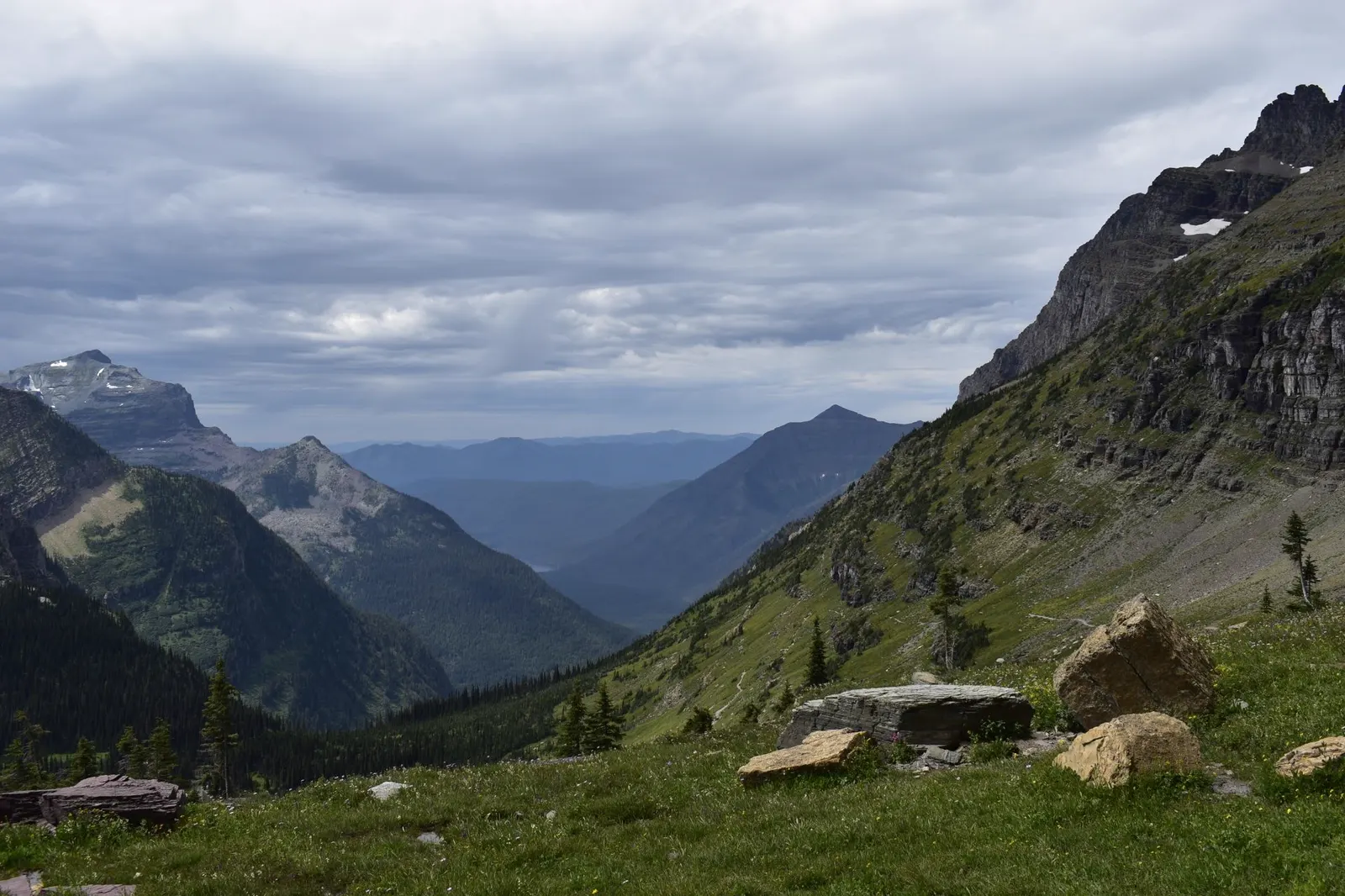 Mountain valley in Glacier National Park, Montana
